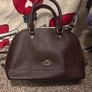 Glitter burgundy Coach crossbody